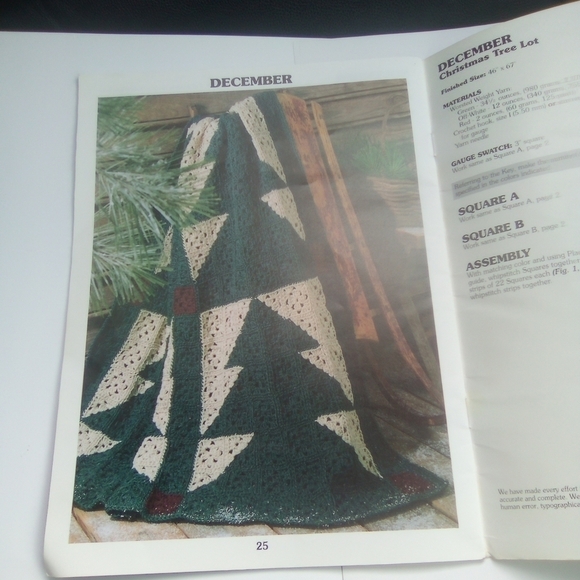 Afghans by the Dozen Patchwork Afghans Thru the Year Crochet Crocheting Vintage - Picture 4 of 6